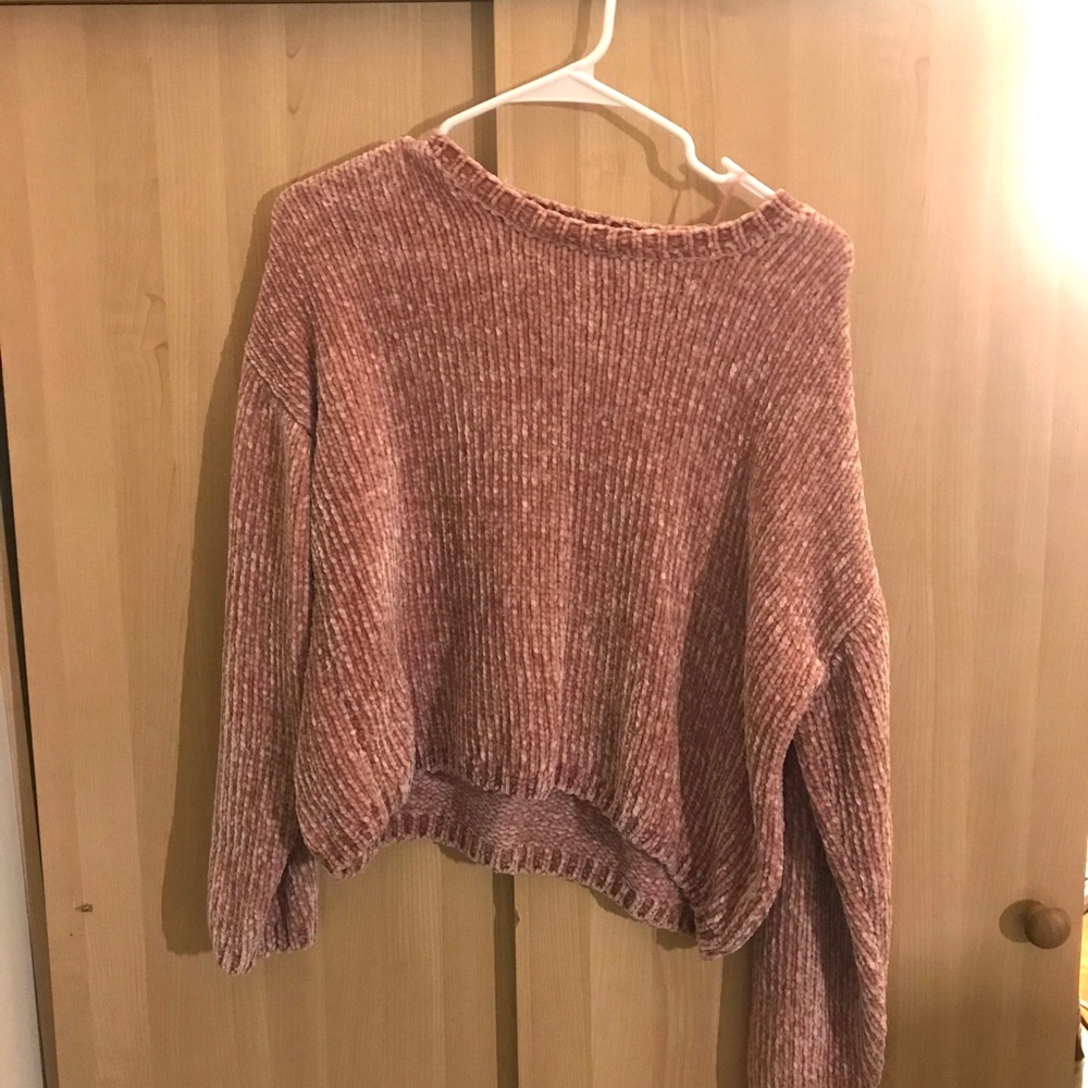 LA hearts chenille sweater